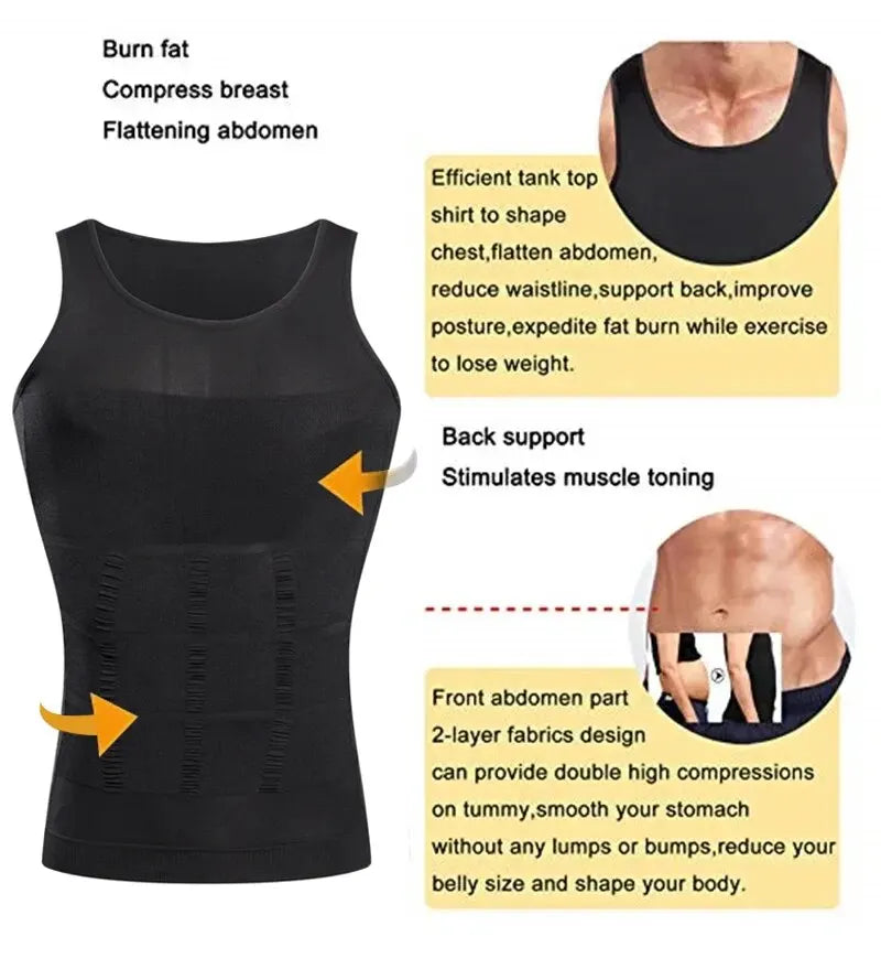 Cenvia™ Men’s Slimming Compression Shaper Vest