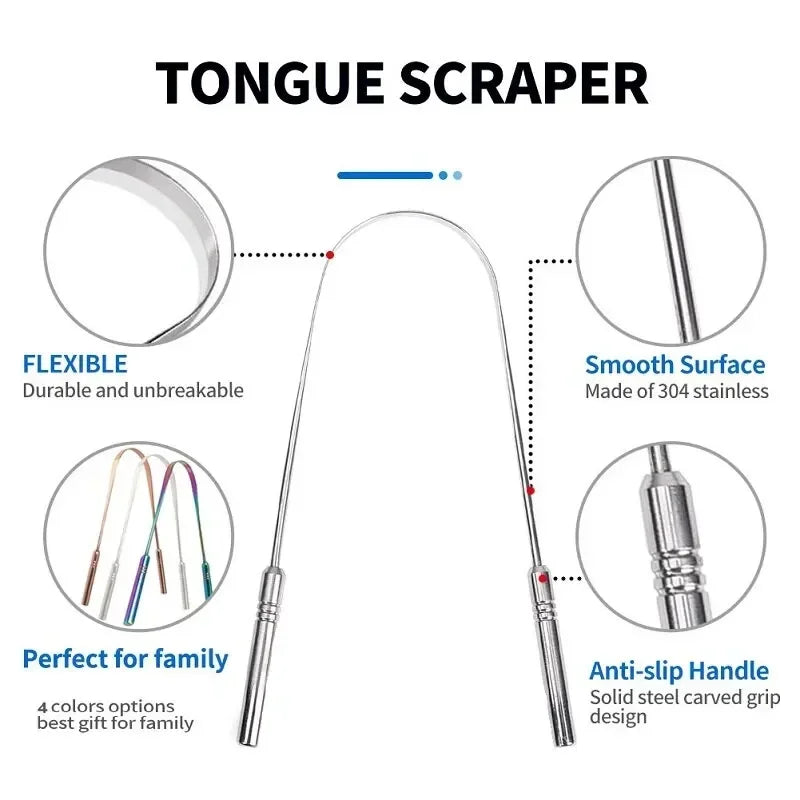 Cenvia™  Stainless Steel Tongue Scraper