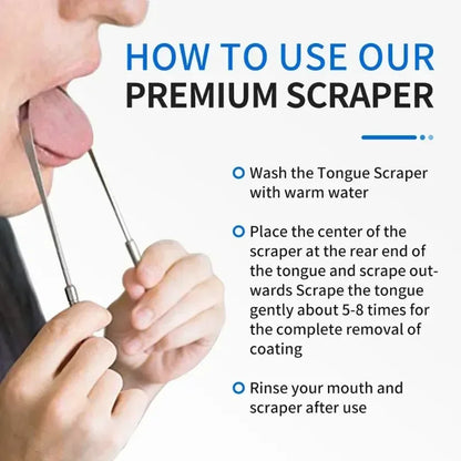 Cenvia™  Stainless Steel Tongue Scraper